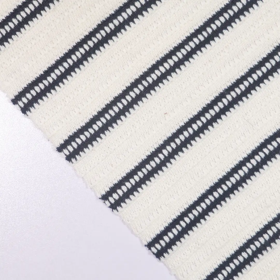 China Fabric for T-Shirt,Polo Shirt Jacquard Knit Fabric Polyester Spandex white&black color buy from China wholesaler bulk order at wholesale price free worldwide shipping Alibaba