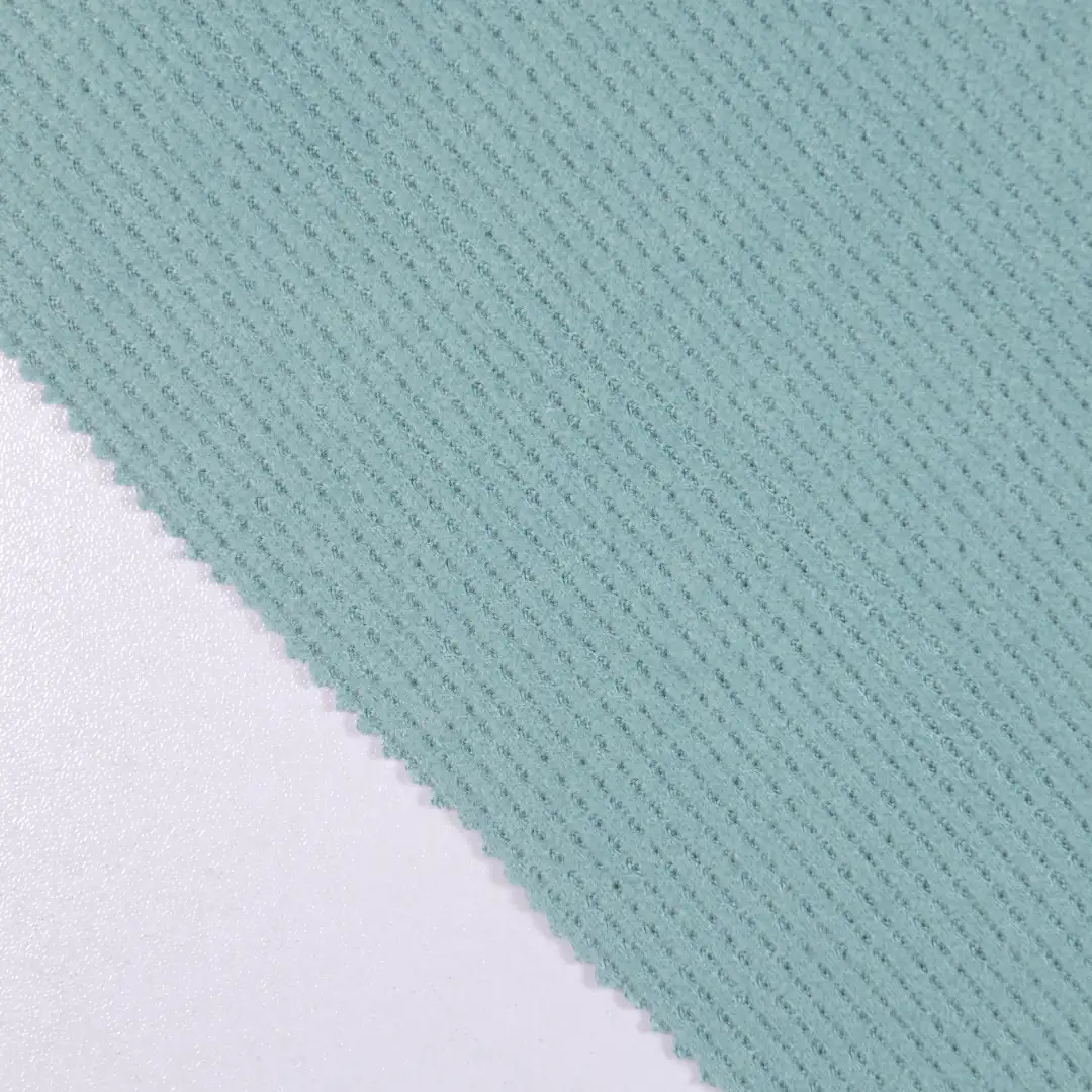 China Fabric for T-Shirt,Polo Shirt,Loungewear Waffle Knit Fabric Polyester Spandex green color buy from China wholesaler bulk order at wholesale price free worldwide shipping Alibaba
