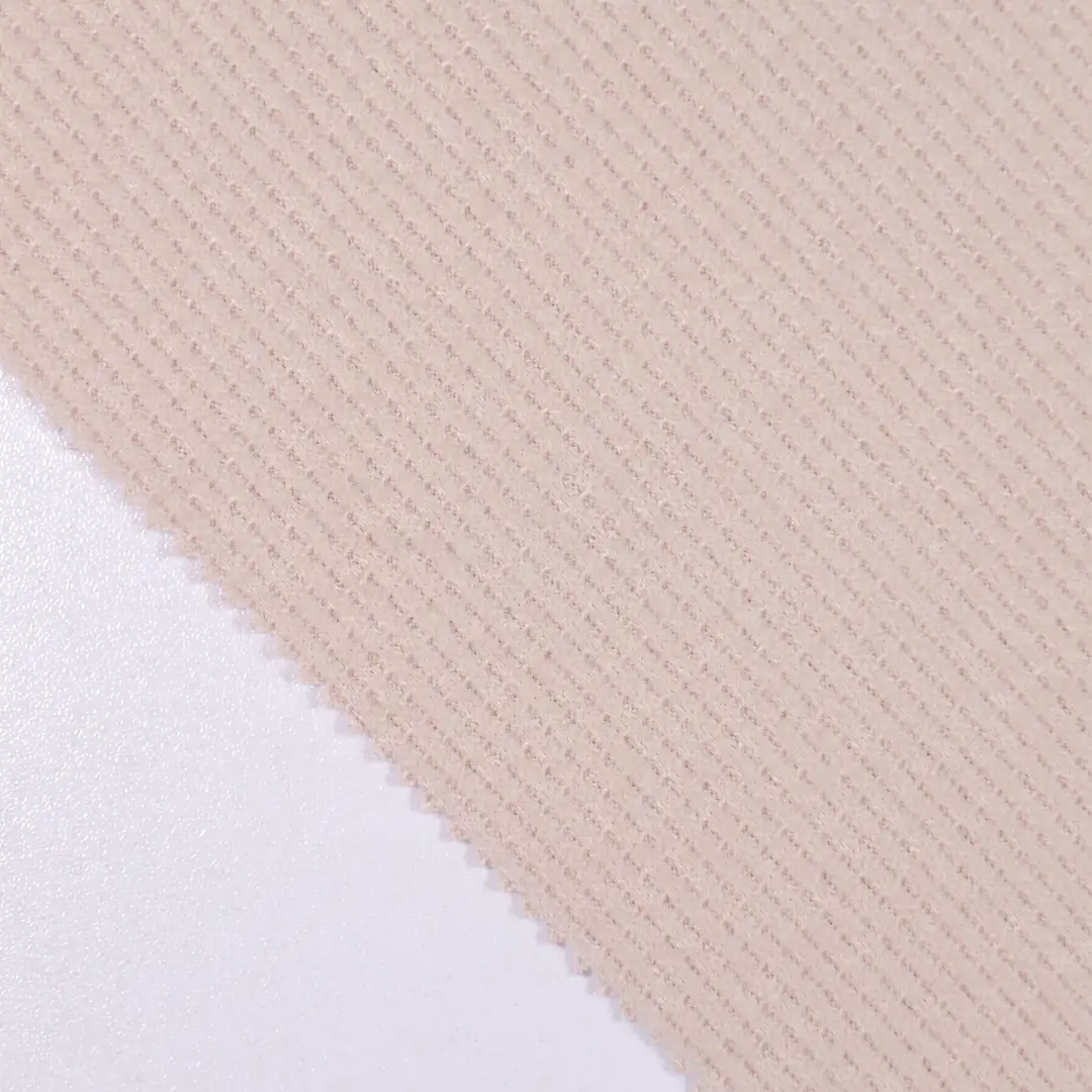China Fabric for T-Shirt,Polo Shirt,Loungewear Waffle Knit Fabric Polyester Spandex Khaki color buy from China wholesaler bulk order at wholesale price free worldwide shipping Alibaba