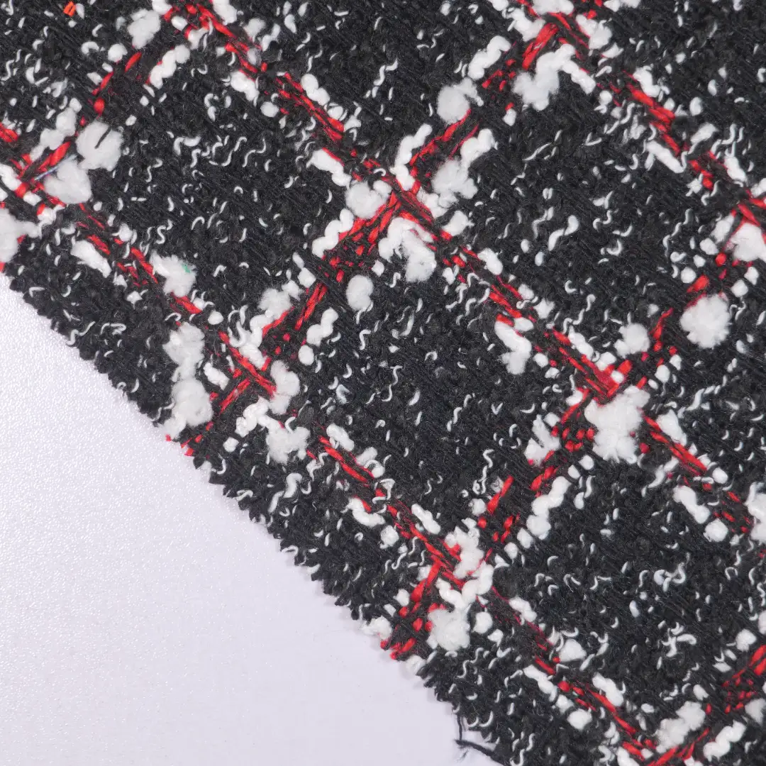 China Fabric for Trench Coat,Overcoat Chanel-Style Fabric Woolen Polyester Acrylic white&black color buy from China wholesaler bulk order at wholesale price free worldwide shipping Alibaba