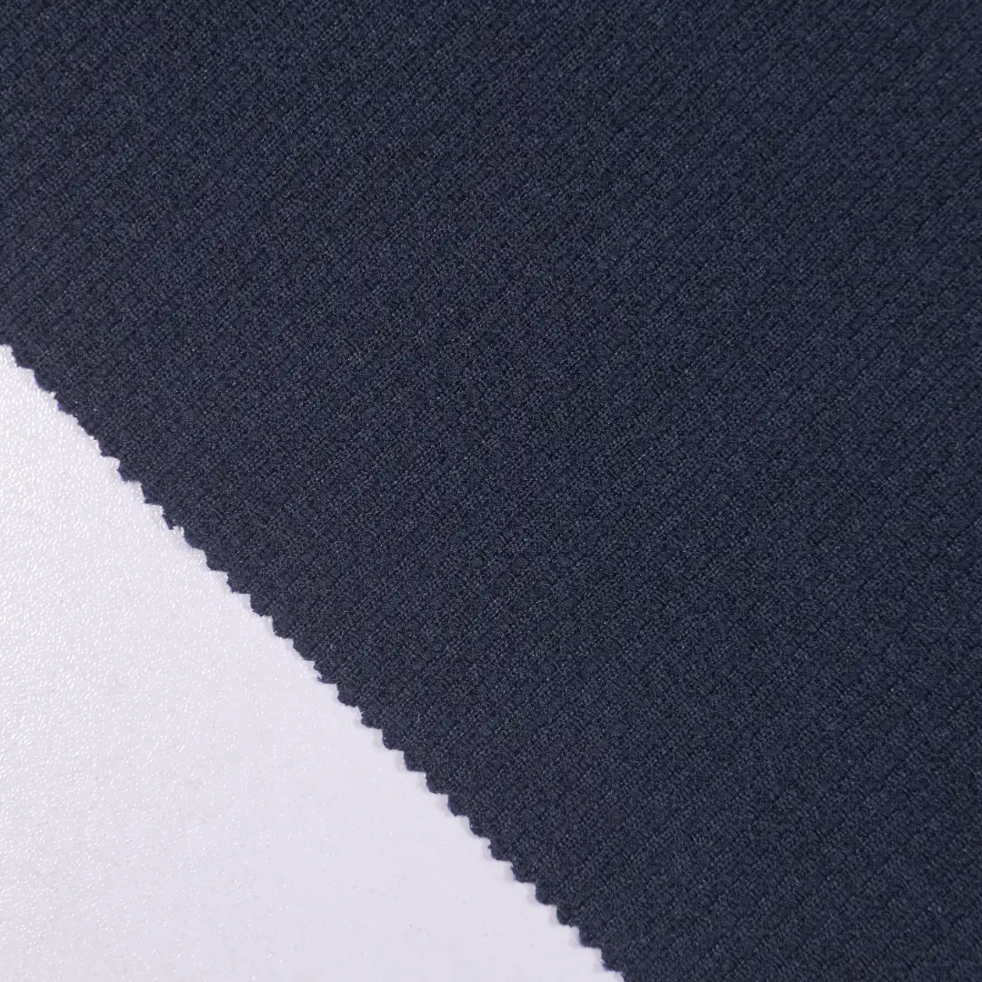 China Fabric for T-Shirt,Polo Shirt,Loungewear Waffle Knit Fabric Polyester black color buy from China wholesaler bulk order at wholesale price free worldwide shipping Alibaba