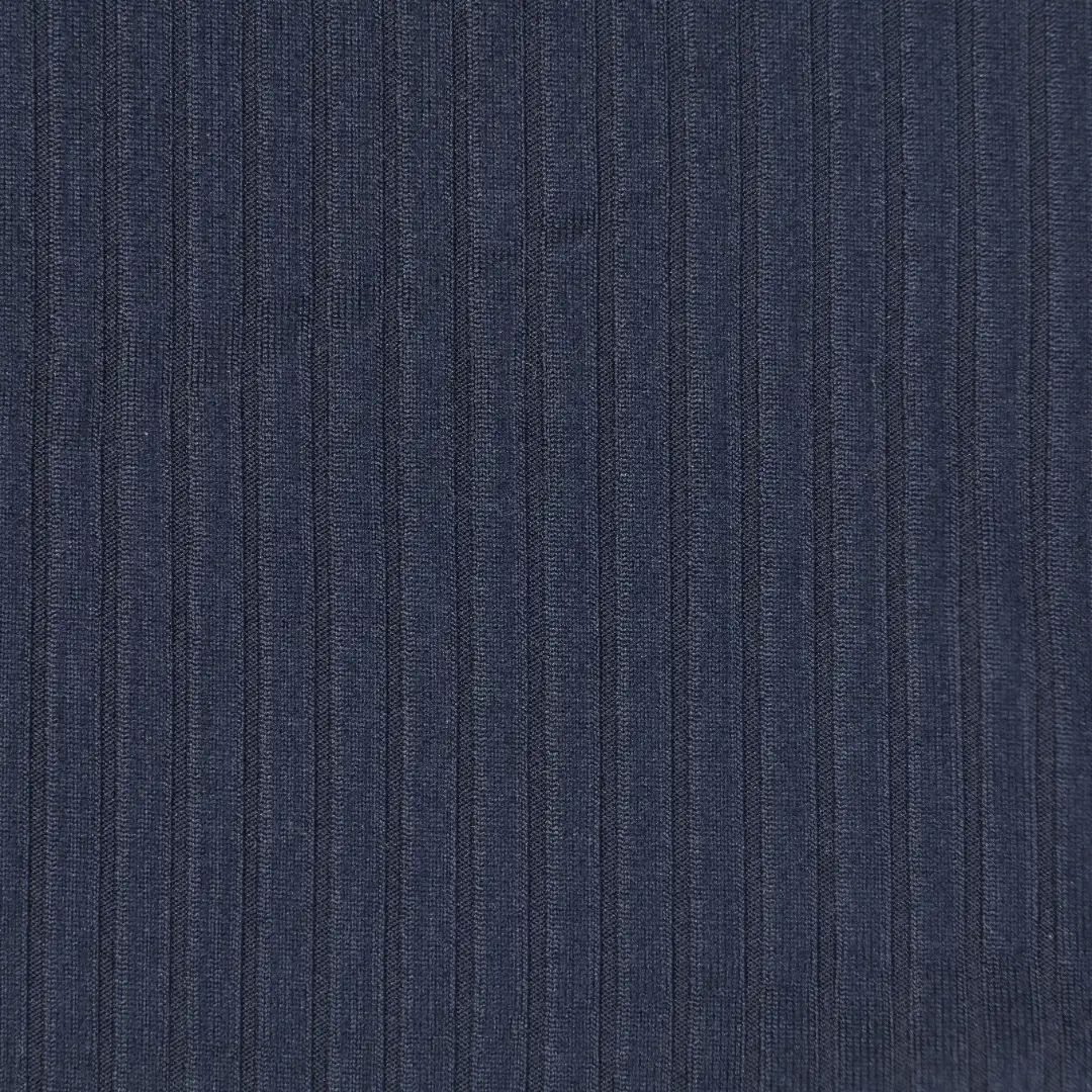 China Fabric for T-Shirt,Polo Shirt,Loungewear Rib Knit Fabric Polyester Spandex navy color buy from China wholesaler bulk order at wholesale price free worldwide shipping Alibaba