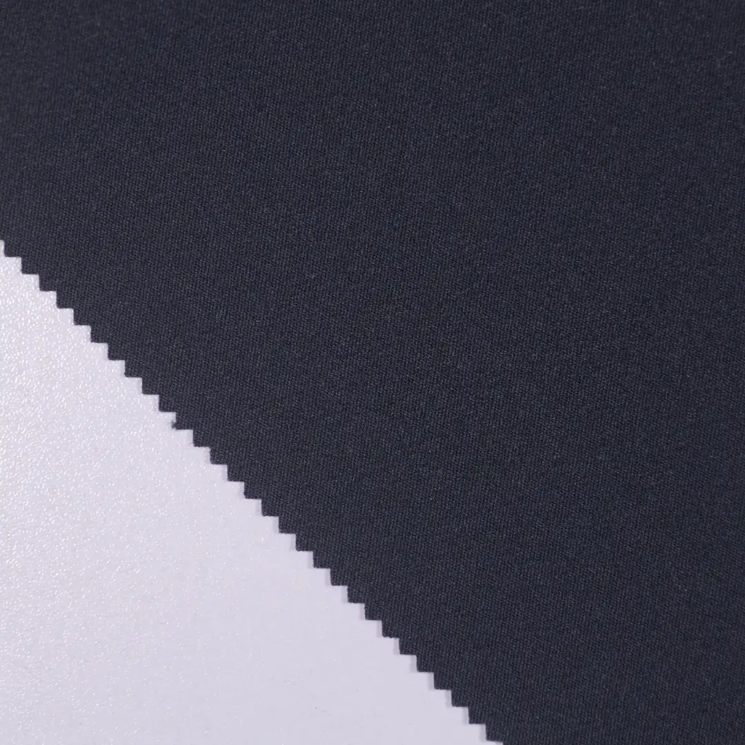 China Fabric for Blazer CVC Poplin Woven Blended Fabric Cotton Polyester Spandex Dark blue color buy from China wholesaler bulk order at wholesale price free worldwide shipping Alibaba