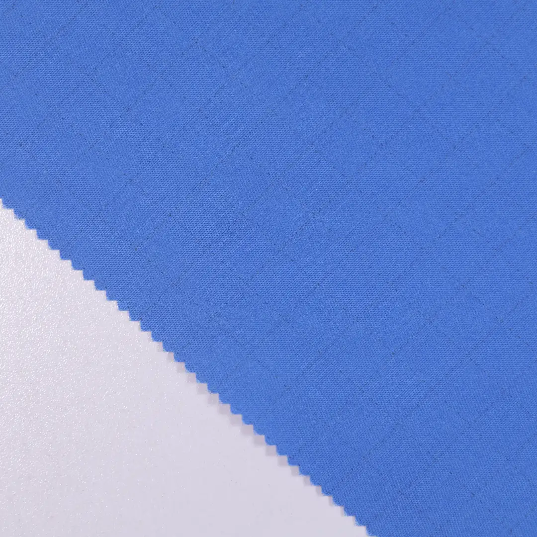 China Fabric for Blazer TC Jacquard Woven Blended Fabric Polyester Cotton blue color buy from China wholesaler bulk order at wholesale price free worldwide shipping Alibaba