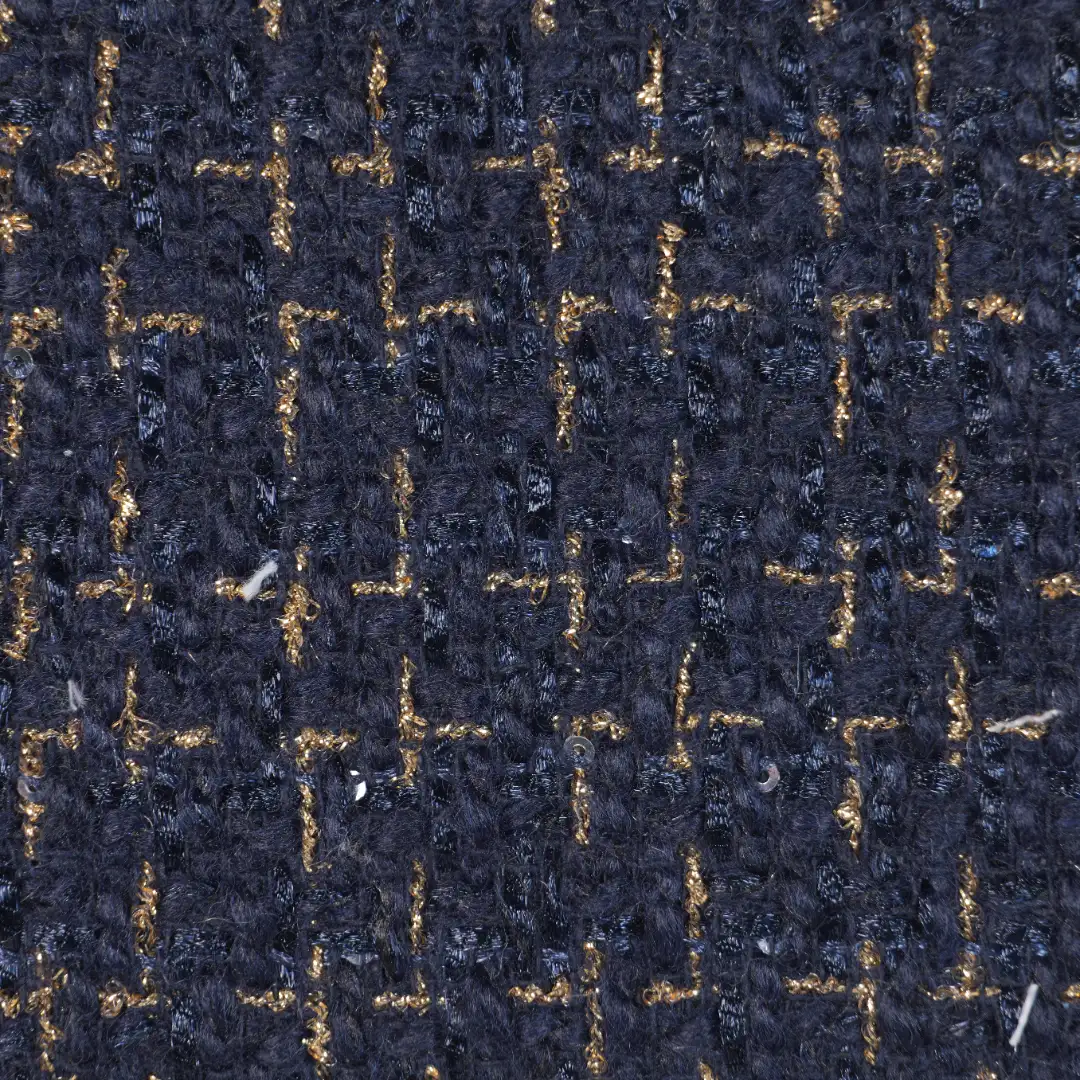 China Fabric for Trench Coat Chanel-Style Fabric Woolen Polyester black color buy from China wholesaler bulk order at wholesale price free worldwide shipping Alibaba