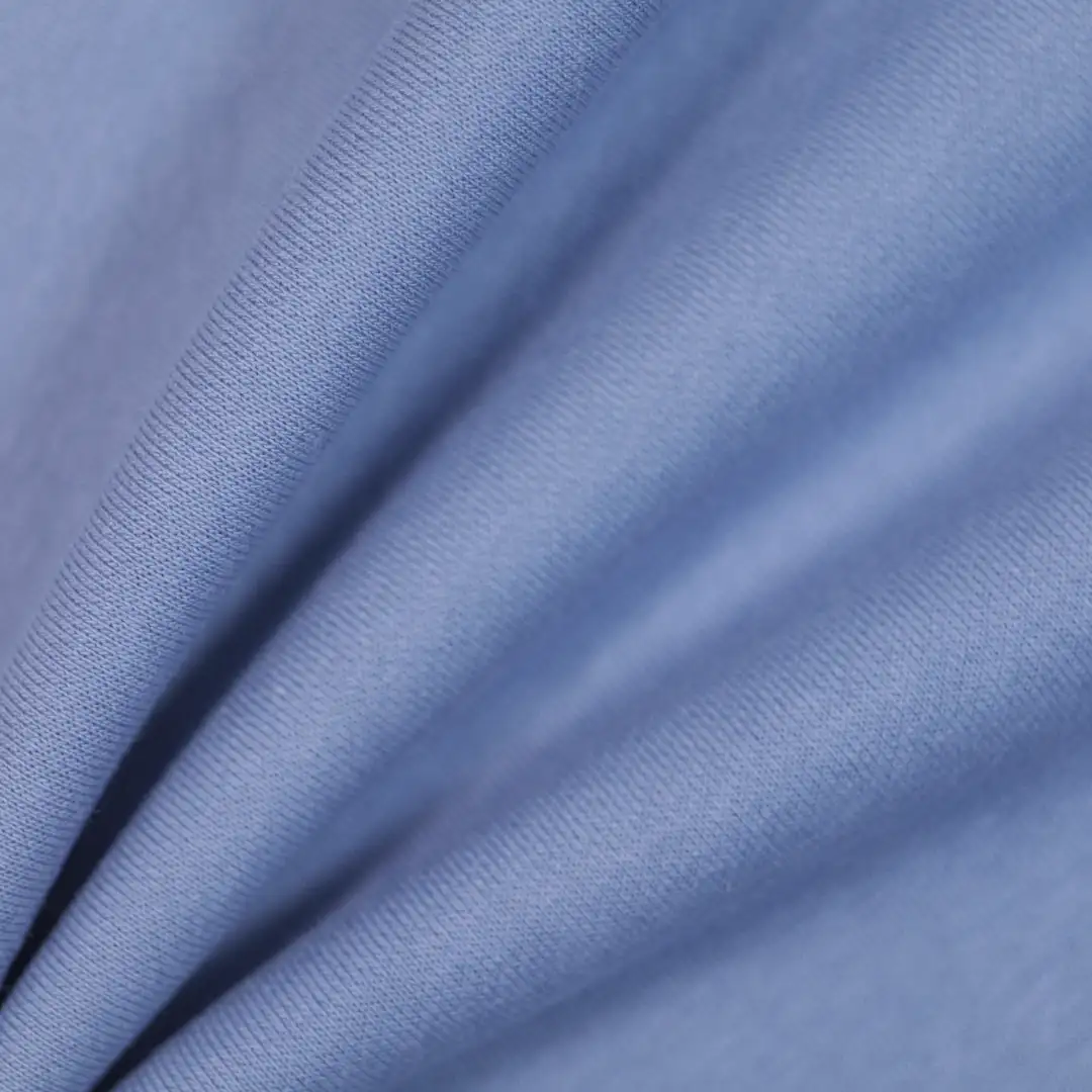 China Fabric for Hoodie Fleece Knit Fabric Cotton Polyester blue color buy from China wholesaler bulk order at wholesale price free worldwide shipping Alibaba