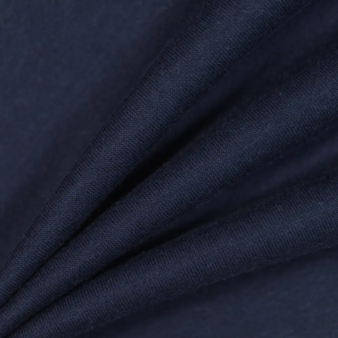 China Fabric for Hoodie Fleece Knit Fabric Polyester Cotton Dark blue color buy from China wholesaler bulk order at wholesale price free worldwide shipping Alibaba