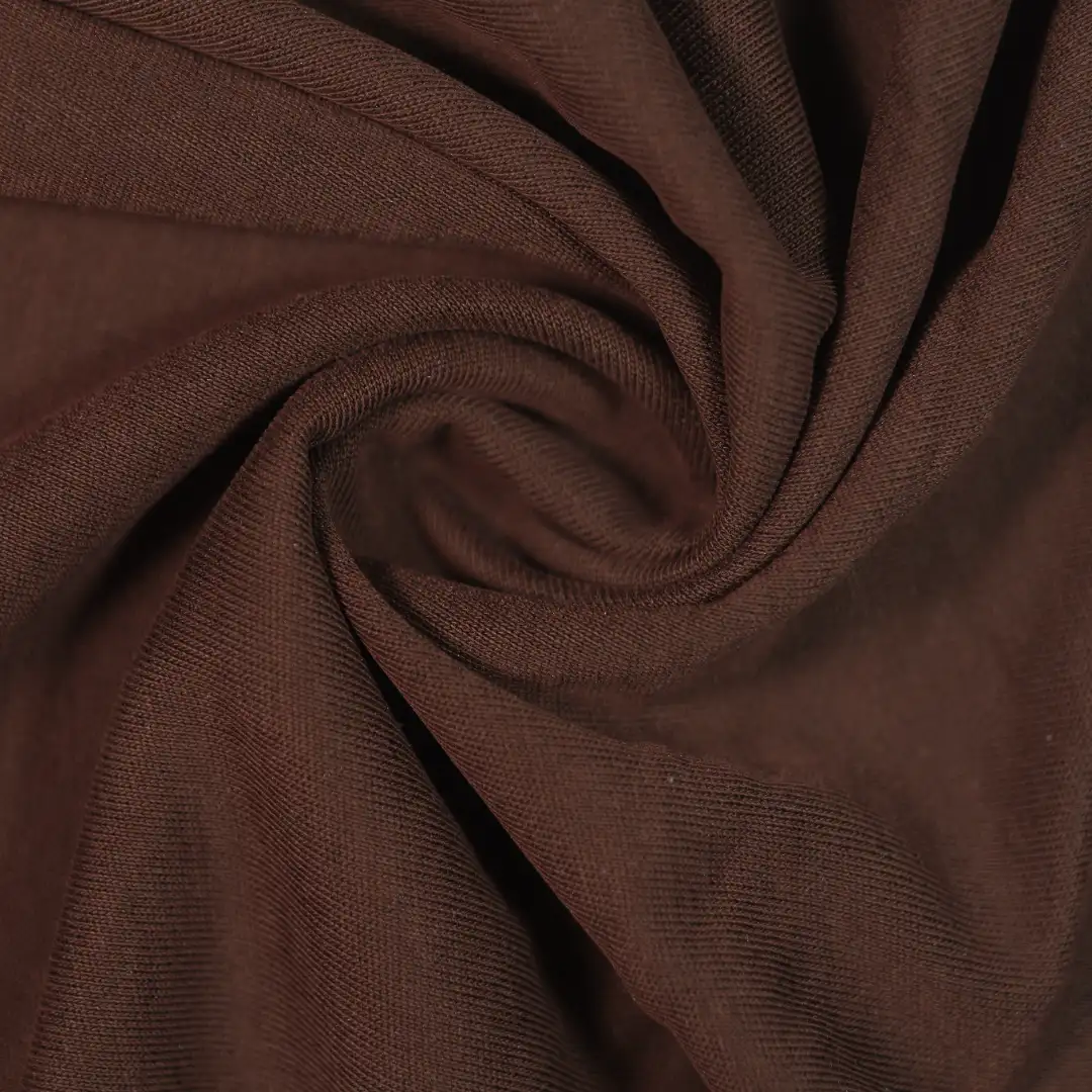 China Fabric for T-Shirt,Polo Shirt,Loungewear Single Jersey Knit Fabric Modal Polyester brown color buy from China wholesaler bulk order at wholesale price free worldwide shipping Alibaba