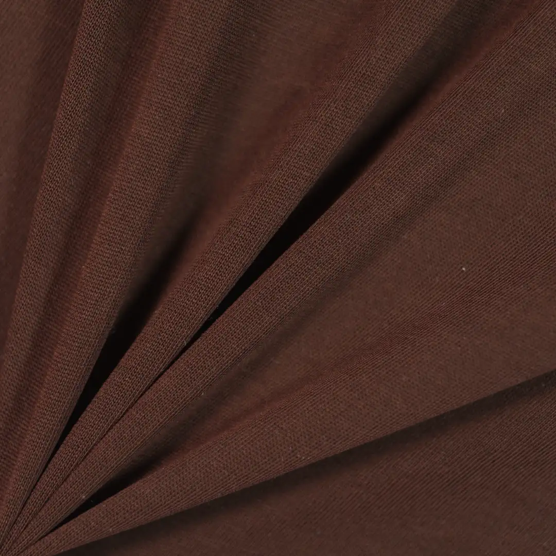 China Fabric for T-Shirt,Polo Shirt,Loungewear Single Jersey Knit Fabric Modal Polyester brown color buy from China wholesaler bulk order at wholesale price free worldwide shipping Alibaba