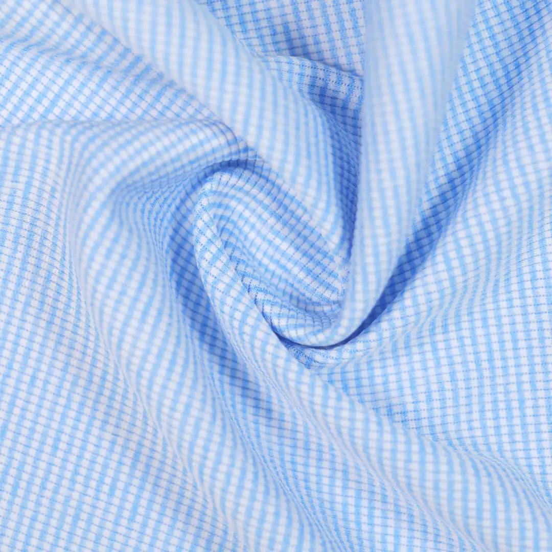 China Fabric for T-Shirt,Polo Shirt Jacquard Knit Fabric Polyester blue color buy from China wholesaler bulk order at wholesale price free worldwide shipping Alibaba