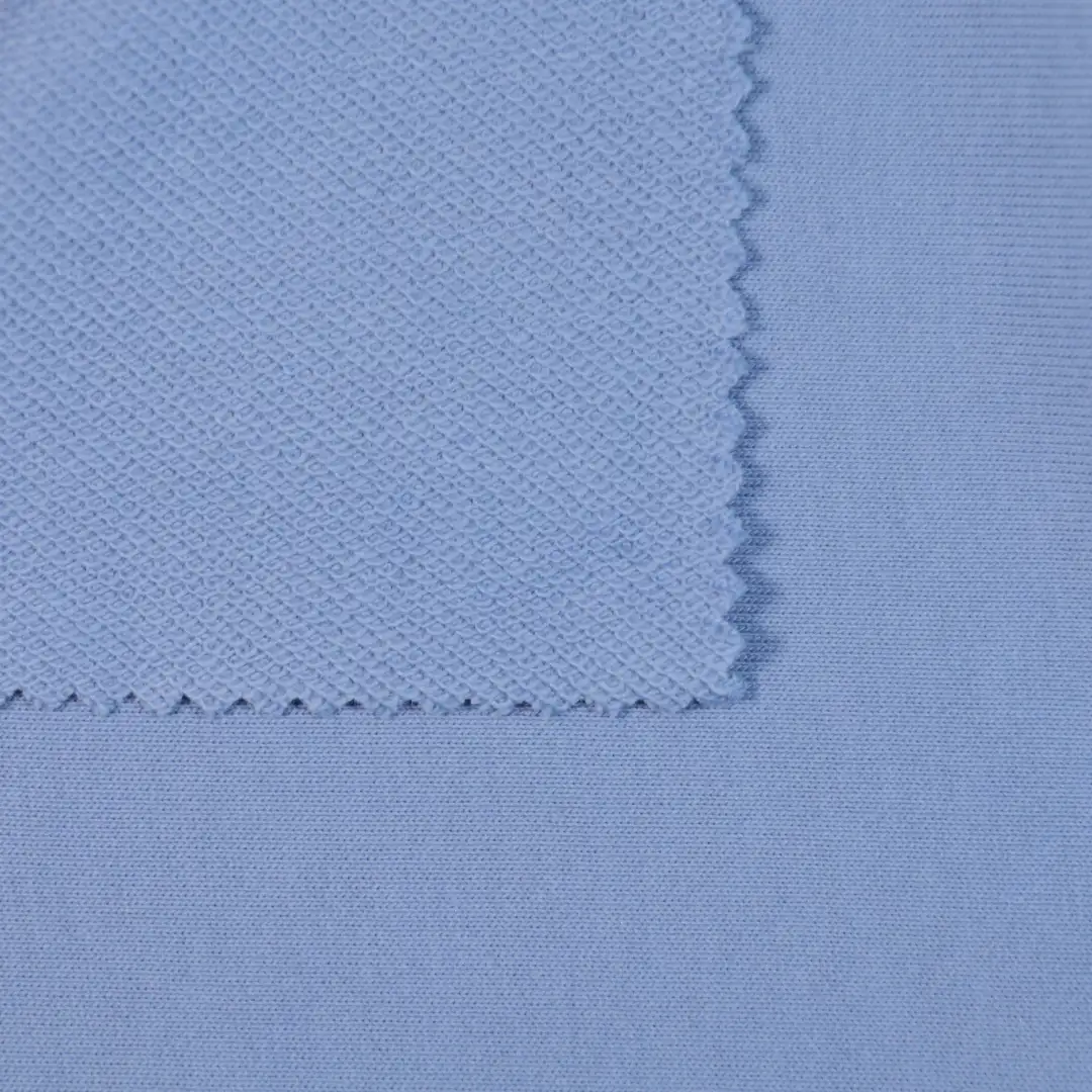 China Fabric for Hoodie,Sweatshirt French Terry Knit Fabric Cotton Polyester blue color buy from China wholesaler bulk order at wholesale price free worldwide shipping Alibaba