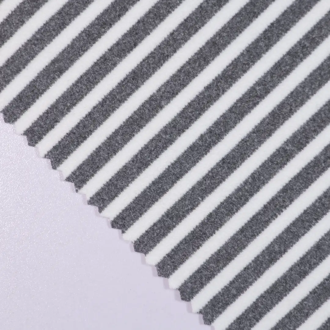 China Fabric for Pocket Sleeveless Wrap Dress Yarn-dyed fabric Knit Fabric Polyester Spandex black&white color buy from China wholesaler bulk order at wholesale price free worldwide shipping Alibaba