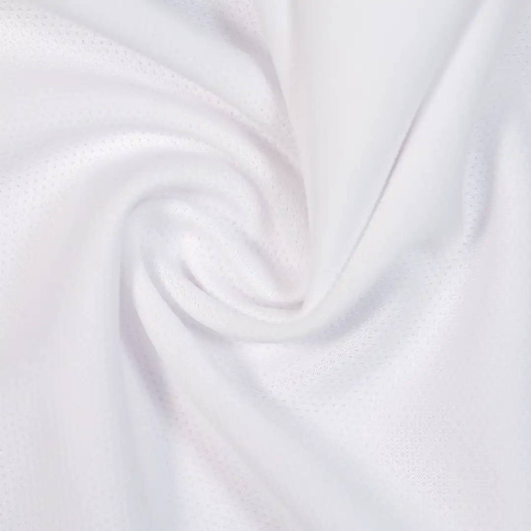 China Fabric for T-Shirt Mesh Knit Fabric Polyester white color buy from China wholesaler bulk order at wholesale price free worldwide shipping Alibaba