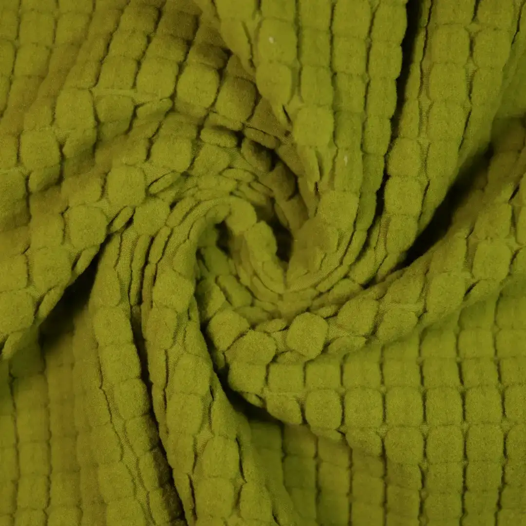 China Fabric for Jackets,Blazer,Suit Polar Fleece Knit Fabric Polyester Spandex Green color buy from China wholesaler bulk order at wholesale price free worldwide shipping Alibaba
