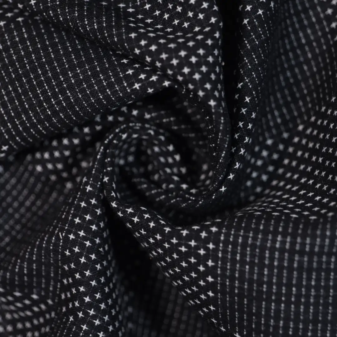 China Fabric for T-Shirt Yarn Dyed Check Natural Woven Fabric Cotton black color buy from China wholesaler bulk order at wholesale price free worldwide shipping Alibaba