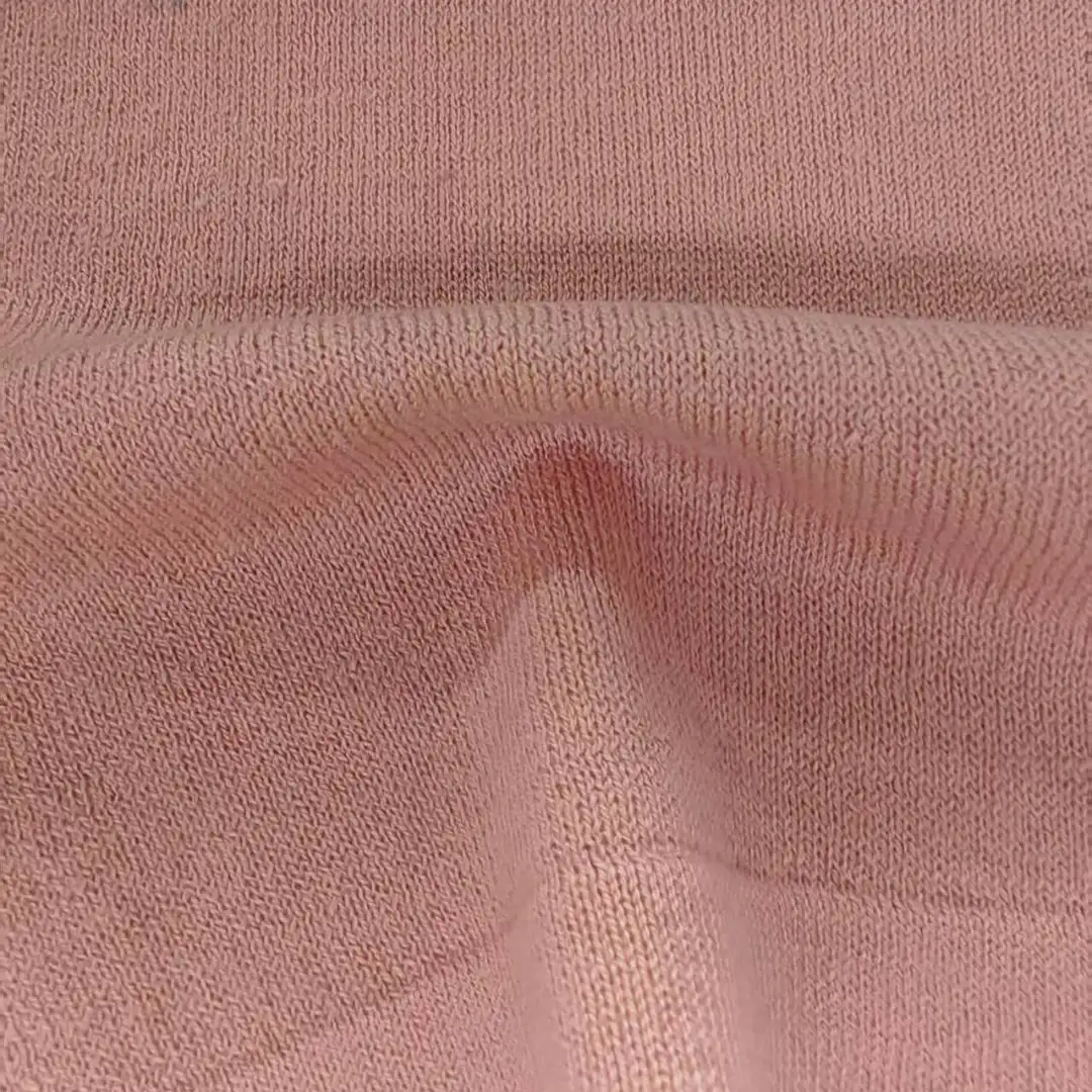 China Yarn for T-shirt (Sweater),Polo T-shirt (Sweater),Hoodie  (Sweater),Dresses (Cardigan Open) (Sweater) Semi-Worsted Spun Regular Yarn BCI Cotton Recycled Polyester Wool pink color buy from China wholesaler bulk order at wholesale price free worldwide shipping Alibaba