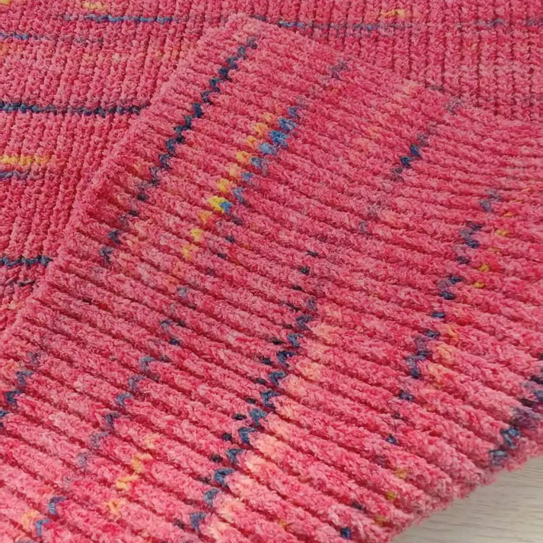 China Yarn for Full-Zipper Cardigan (Sweater),Half-Zipper Cardigan (Sweater),Shirt Long Sleeve Zipper (Sweater),Shirt Half Sleeve Button (Sweater) Chenille Yarn Fancy Yarn Recycled Polyester pink color buy from China wholesaler bulk order at wholesale price free worldwide shipping Alibaba