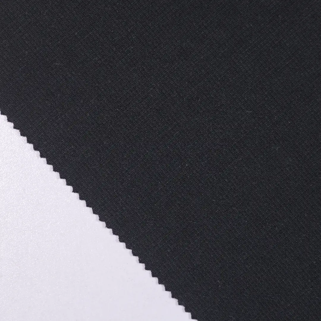 China Fabric for T-Shirt,Polo Shirt,Hoodie Jacquard Knit Fabric Polyester Lyocell Spandex Recycled Viscose black color buy from China wholesaler bulk order at wholesale price free worldwide shipping Alibaba