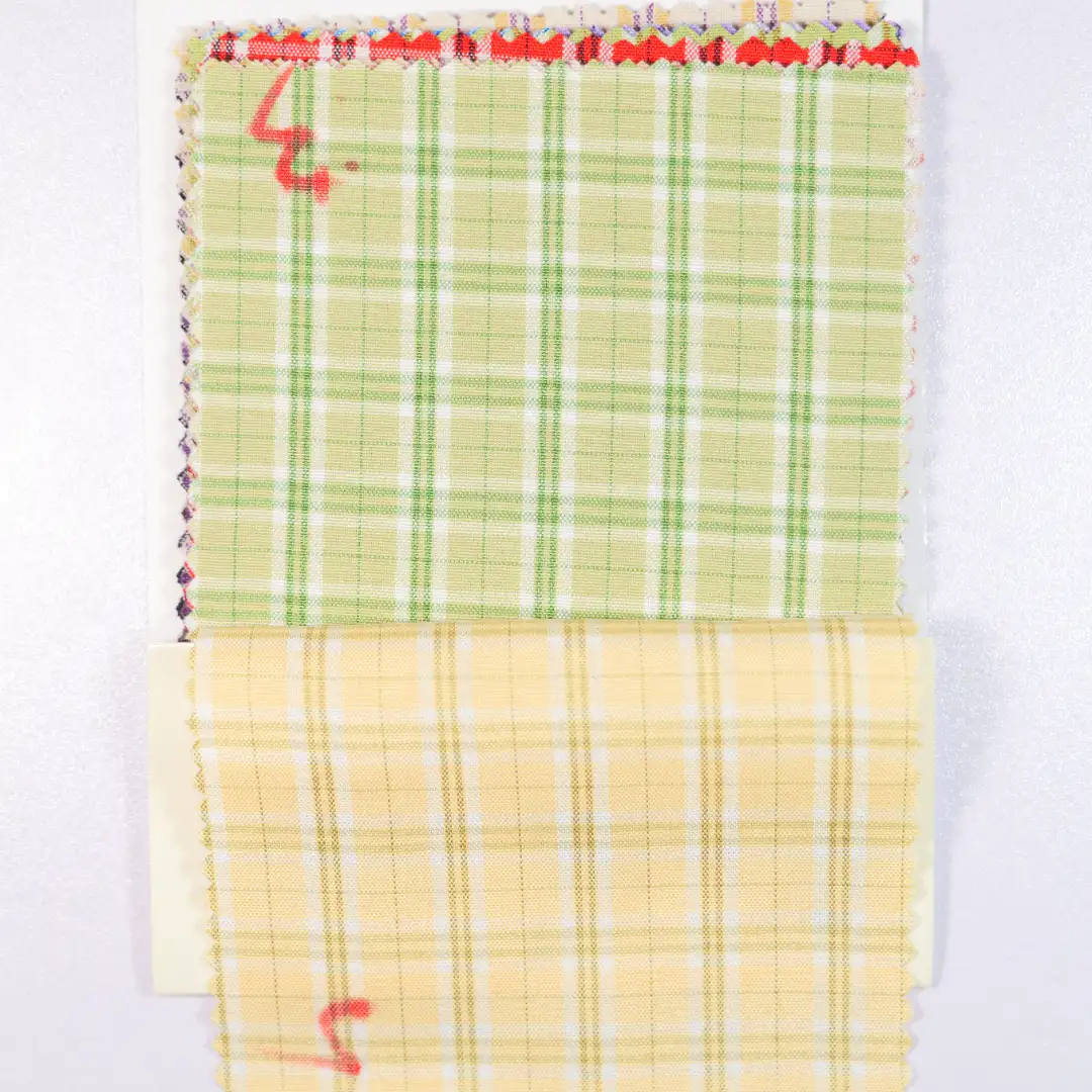 China Fabric for Jackets,Overcoat Yarn Dyed Check Woven Blended Fabric Polyester Rayon Spandex yellow color buy from China wholesaler bulk order at wholesale price free worldwide shipping Alibaba