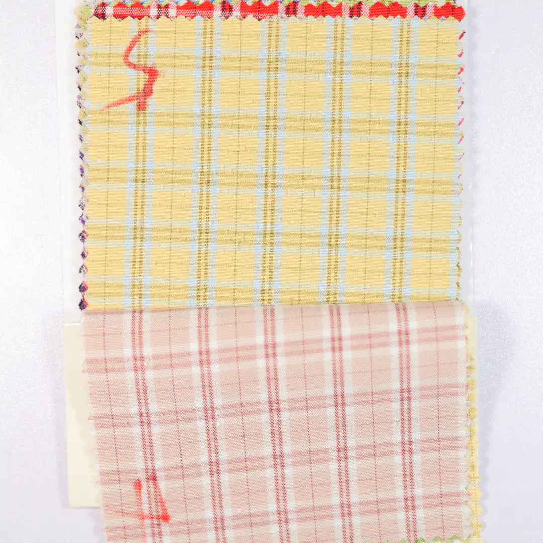 China Fabric for Jackets,Overcoat Yarn Dyed Check Woven Blended Fabric Polyester Rayon Spandex yellow color buy from China wholesaler bulk order at wholesale price free worldwide shipping Alibaba