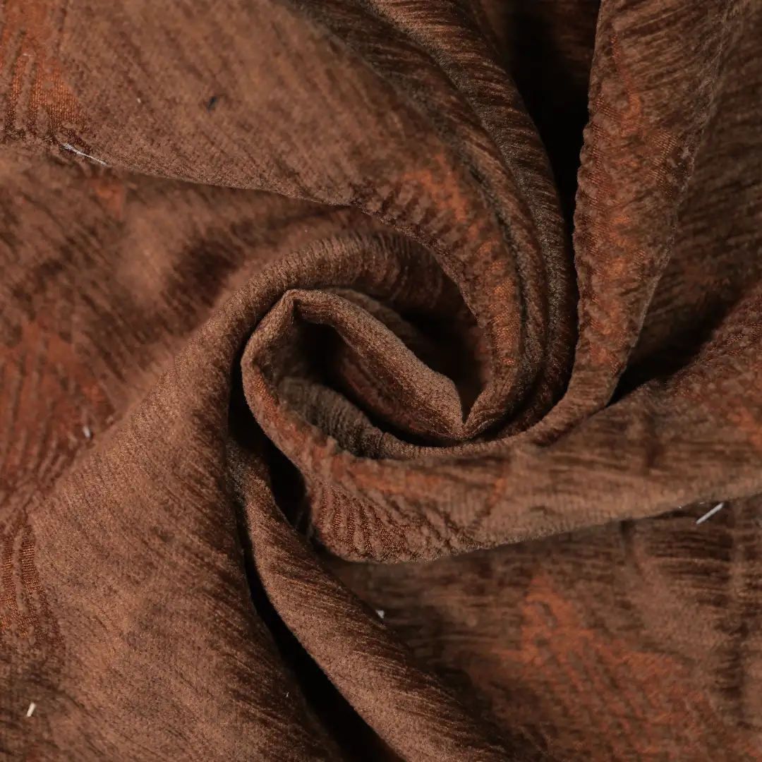 China Fabric for Backless Beach Dress,Kids Ruffle Tiered Dress Jacquard Woven Blended Fabric Synthetic Silk PET COFFEE color buy from China wholesaler bulk order at wholesale price free worldwide shipping Alibaba