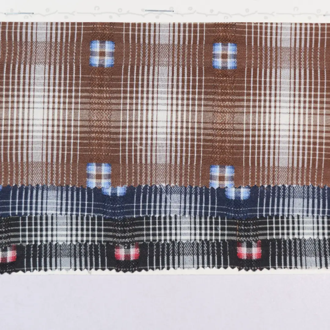 China Fabric for Shirt,Skirt,Backless Beach Dress Yarn Dyed Check Woven Blended Fabric Polyester Cotton COFFEE color buy from China wholesaler bulk order at wholesale price free worldwide shipping Alibaba