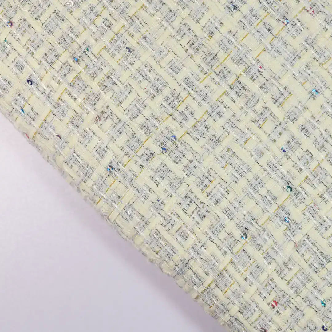 China Fabric for Jackets,Skirt Chanel-Style Fabric Woolen Polyester Cotton Linen greey color buy from China wholesaler bulk order at wholesale price free worldwide shipping Alibaba
