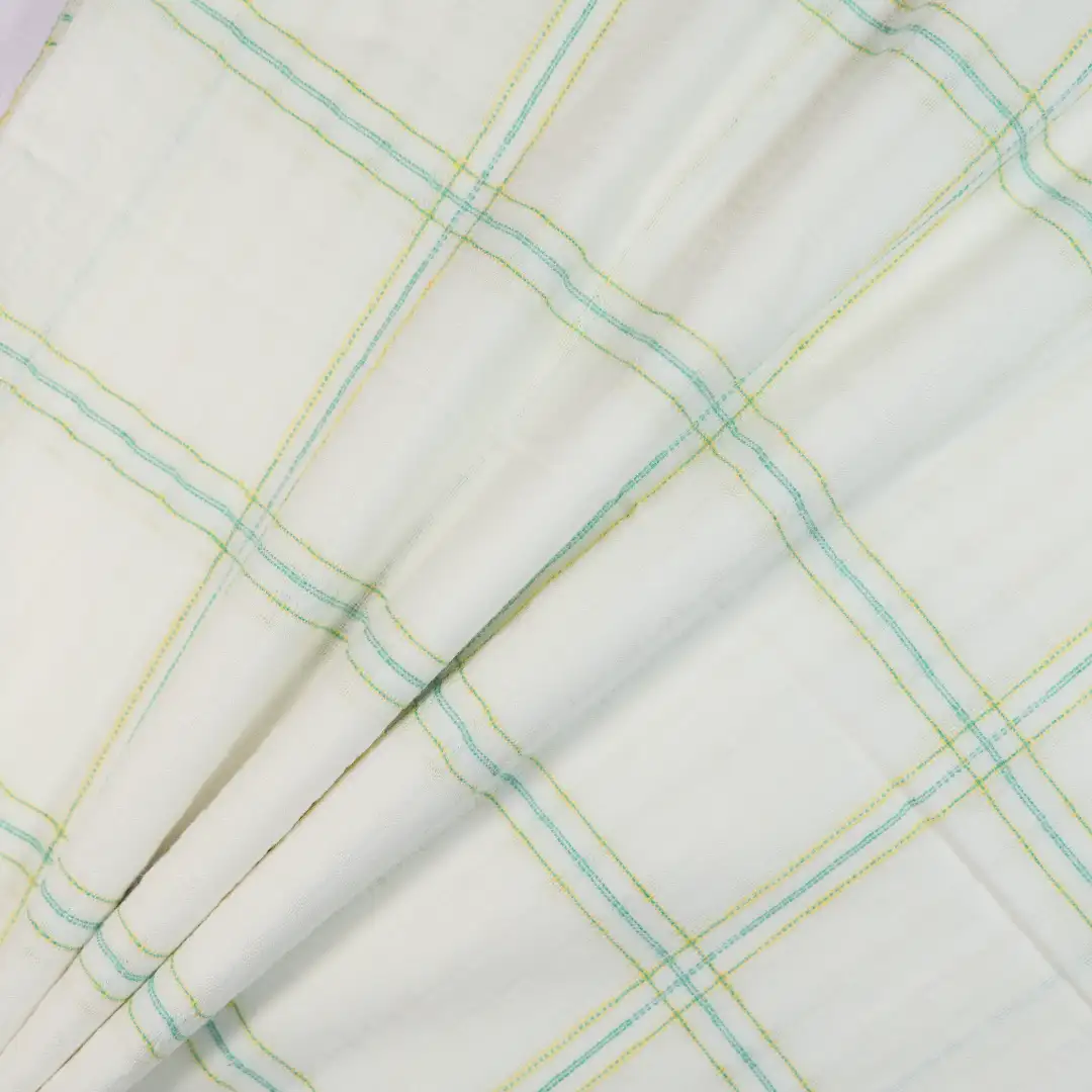 China Fabric for Shirt,Backless Beach Dress,Ruffle Shirt Dress,Strap Midi Dress Yarn Dyed Check Natural Woven Fabric Cotton WHITE GREEN color buy from China wholesaler bulk order at wholesale price free worldwide shipping Alibaba