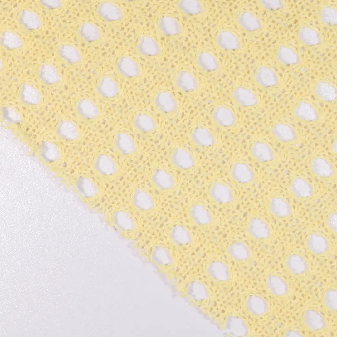 China Fabric for Shirt Mesh Knit Fabric Polyester YELLOW color buy from China wholesaler bulk order at wholesale price free worldwide shipping Alibaba