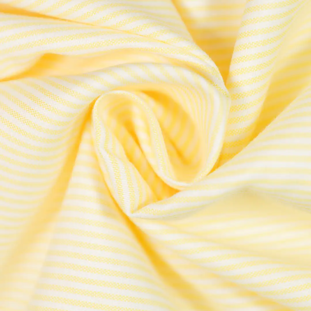 China Fabric for Shirt,Skirt Yarn Dyed Stripe Woven Blended Fabric Cotton Polyester yellow color buy from China wholesaler bulk order at wholesale price free worldwide shipping Alibaba