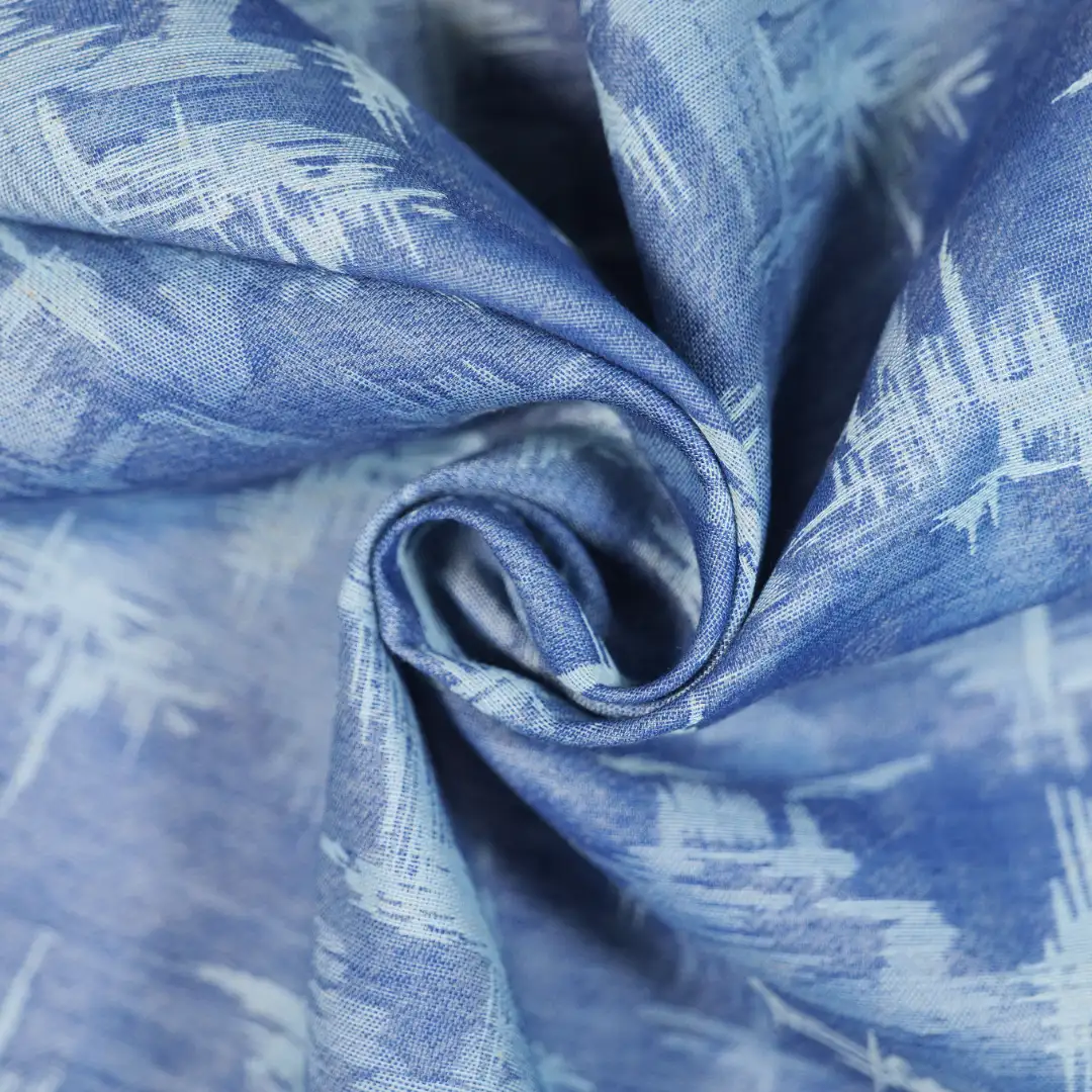 China Fabric for Pants,Skirt,Backless Beach Dress Twill Woven Blended Fabric Polyester Rayon Linen blue color buy from China wholesaler bulk order at wholesale price free worldwide shipping Alibaba
