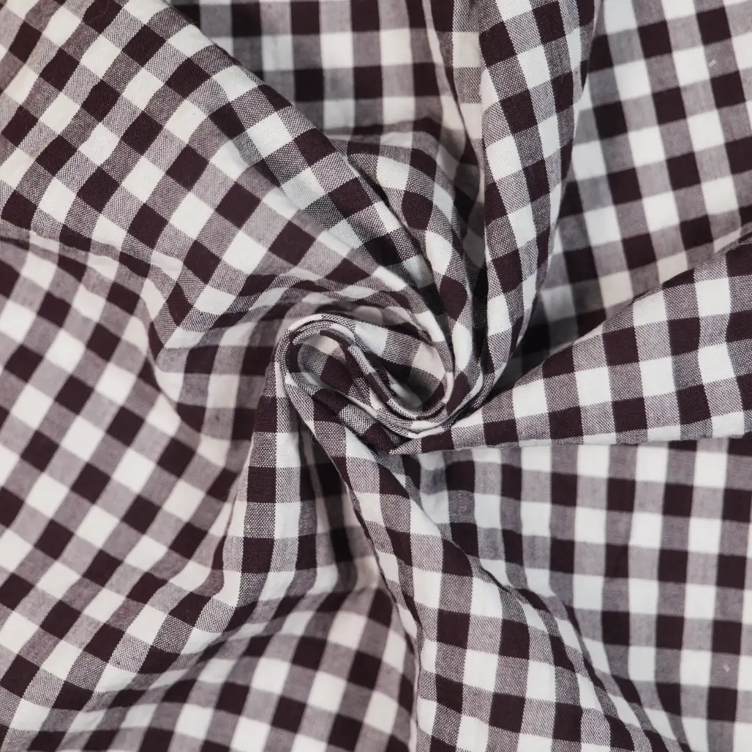China Fabric for Shirt,Skirt,Backless Beach Dress Yarn Dyed Check Woven Blended Fabric Cotton Spandex black color buy from China wholesaler bulk order at wholesale price free worldwide shipping Alibaba