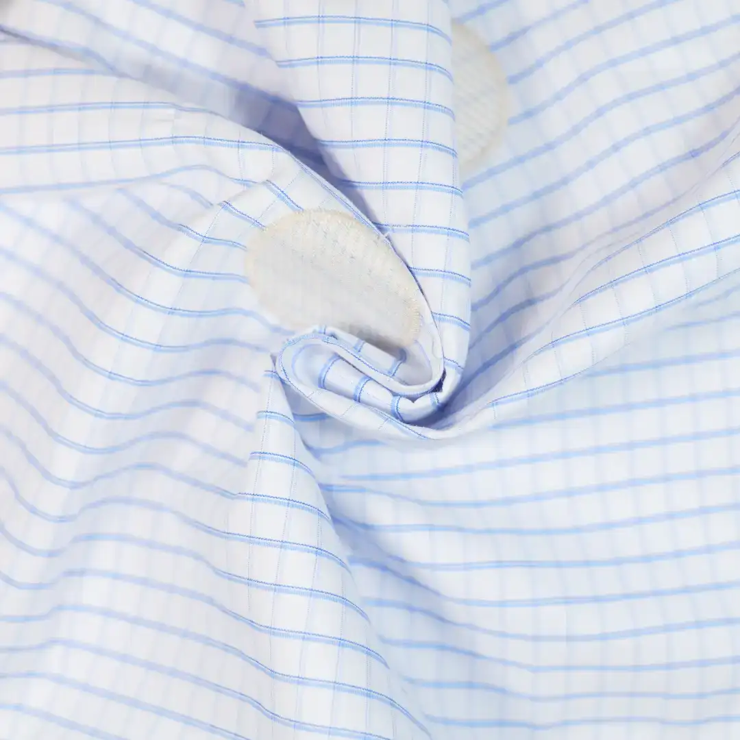 China Fabric for Shirt,Skirt,Backless Beach Dress,Strap Midi Dress Yarn Dyed Check Woven Blended Fabric Polyester Cotton blue color buy from China wholesaler bulk order at wholesale price free worldwide shipping Alibaba