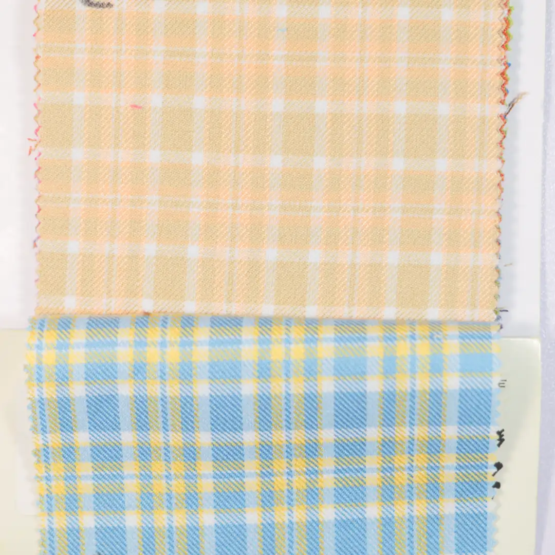 China Fabric for Backless Beach Dress,Ruffle Shirt Dress,Strap Midi Dress Yarn Dyed Check Woven Blended Fabric Polyester Rayon green color buy from China wholesaler bulk order at wholesale price free worldwide shipping Alibaba