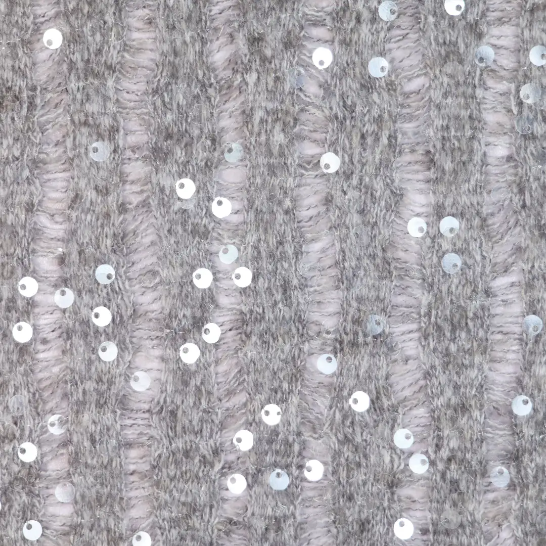 China Fabric for Skirt,Backless Beach Dress Sequined Mesh Fabric Knit Fabric Polyester GREY color buy from China wholesaler bulk order at wholesale price free worldwide shipping Alibaba