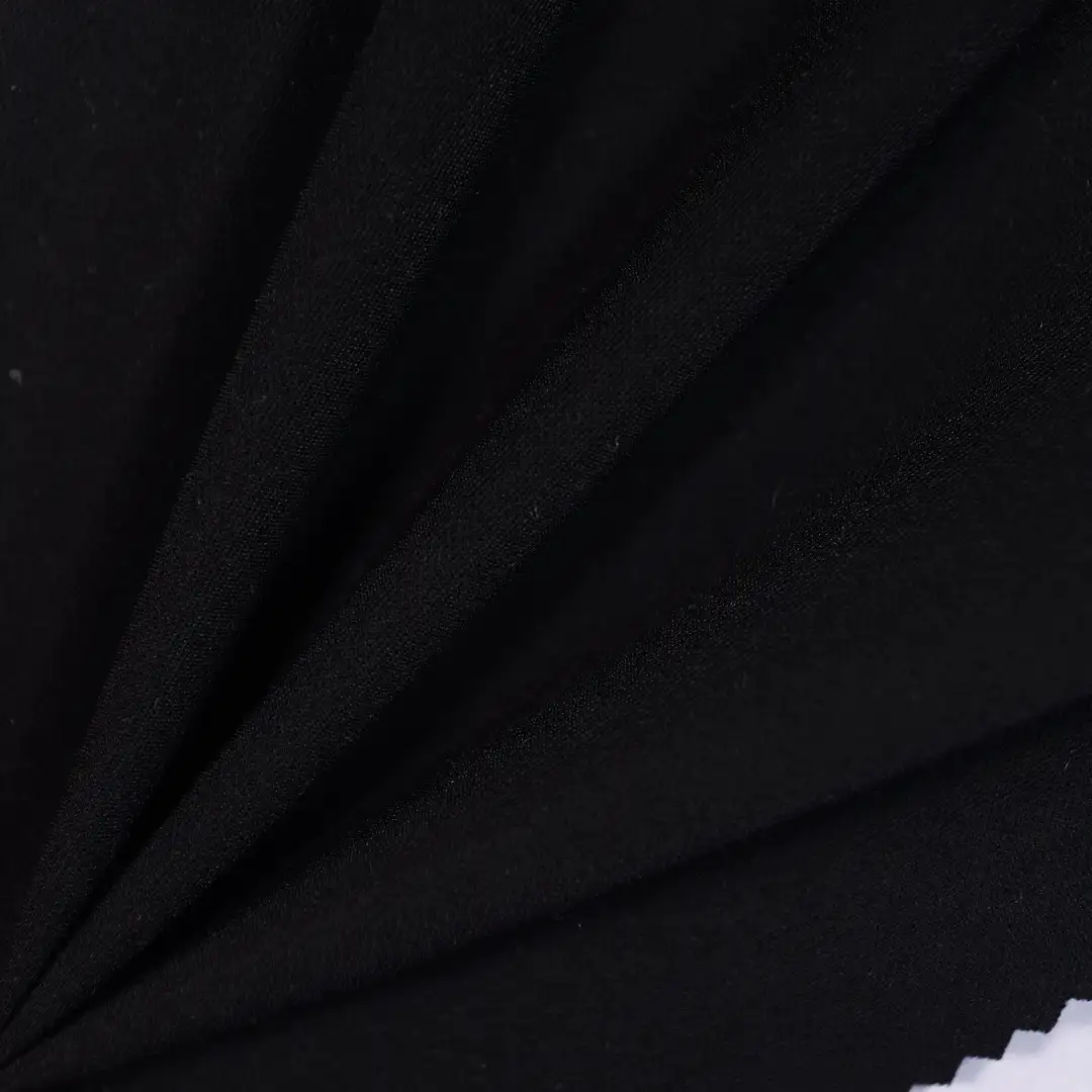 China Fabric for Pants,Blazer Interlock Knit Fabric Rayon Nylon Spandex black color buy from China wholesaler bulk order at wholesale price free worldwide shipping Alibaba