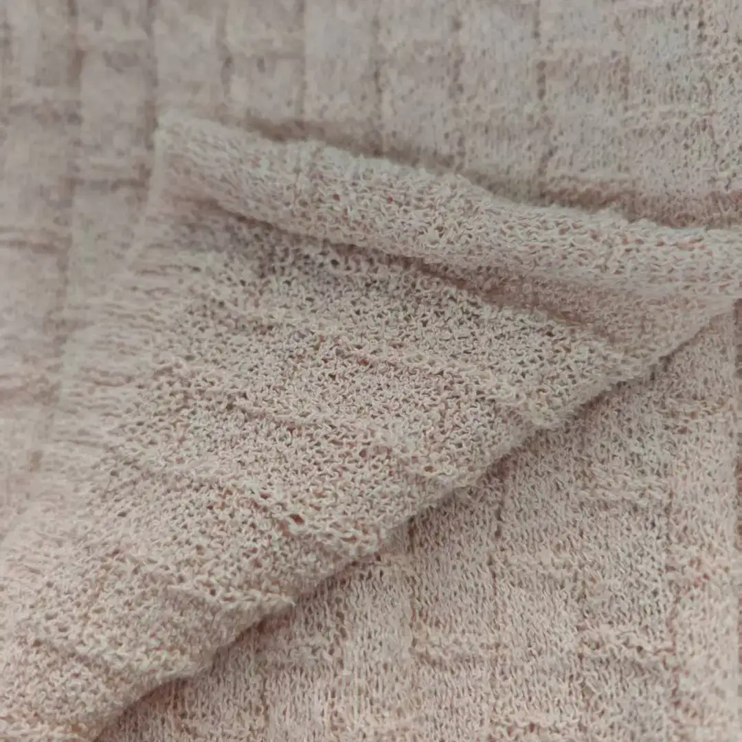 China Yarn for T-shirt (Sweater),Polo T-shirt (Sweater),Hoodie  (Sweater),Dresses (Cardigan Open) (Sweater) Boucle Yarn Fancy Yarn Polyester pink color buy from China wholesaler bulk order at wholesale price free worldwide shipping Alibaba
