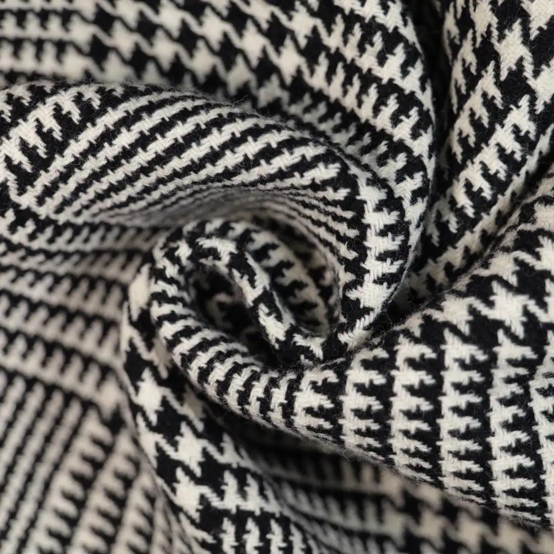 China Fabric for Trench Coat,Overcoat Woolen Tweed Woolen Wool Nylon BLACK WHITE color buy from China wholesaler bulk order at wholesale price free worldwide shipping Alibaba