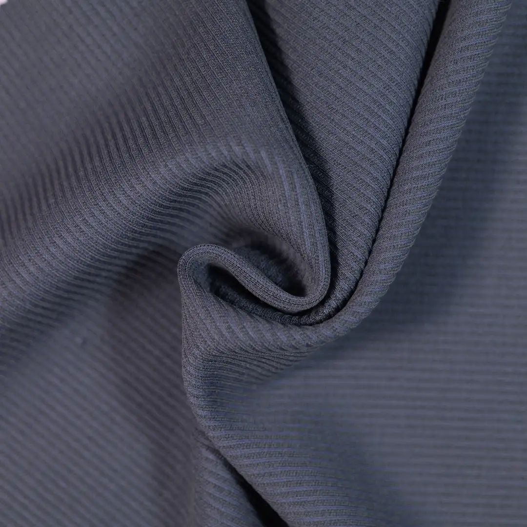 China Fabric for T-Shirt,Skirt Rib Knit Fabric Polyester Modal Spandex GREY color buy from China wholesaler bulk order at wholesale price free worldwide shipping Alibaba