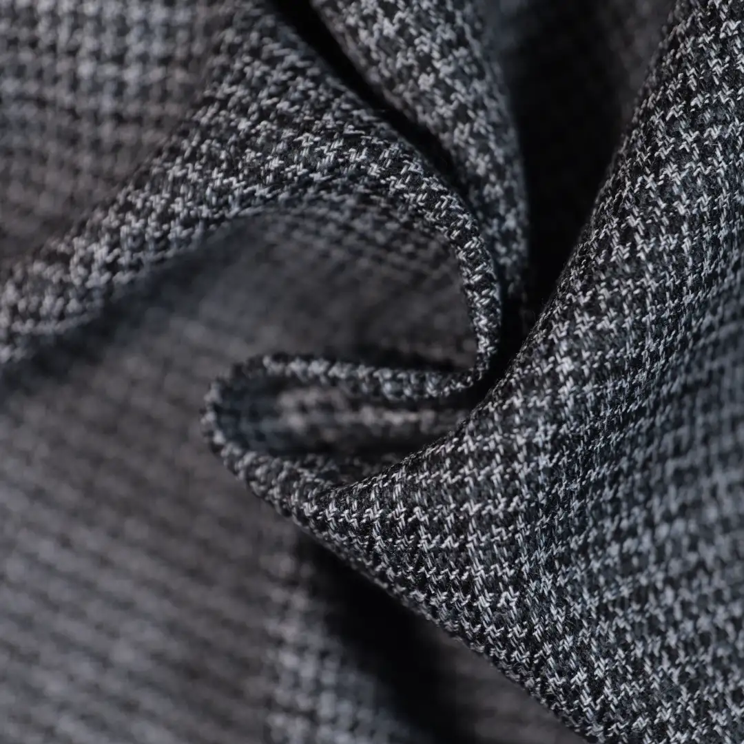 China Fabric for Shirt,Skirt Yarn Dyed Check Woven Blended Fabric Polyester Spandex BLACK color buy from China wholesaler bulk order at wholesale price free worldwide shipping Alibaba