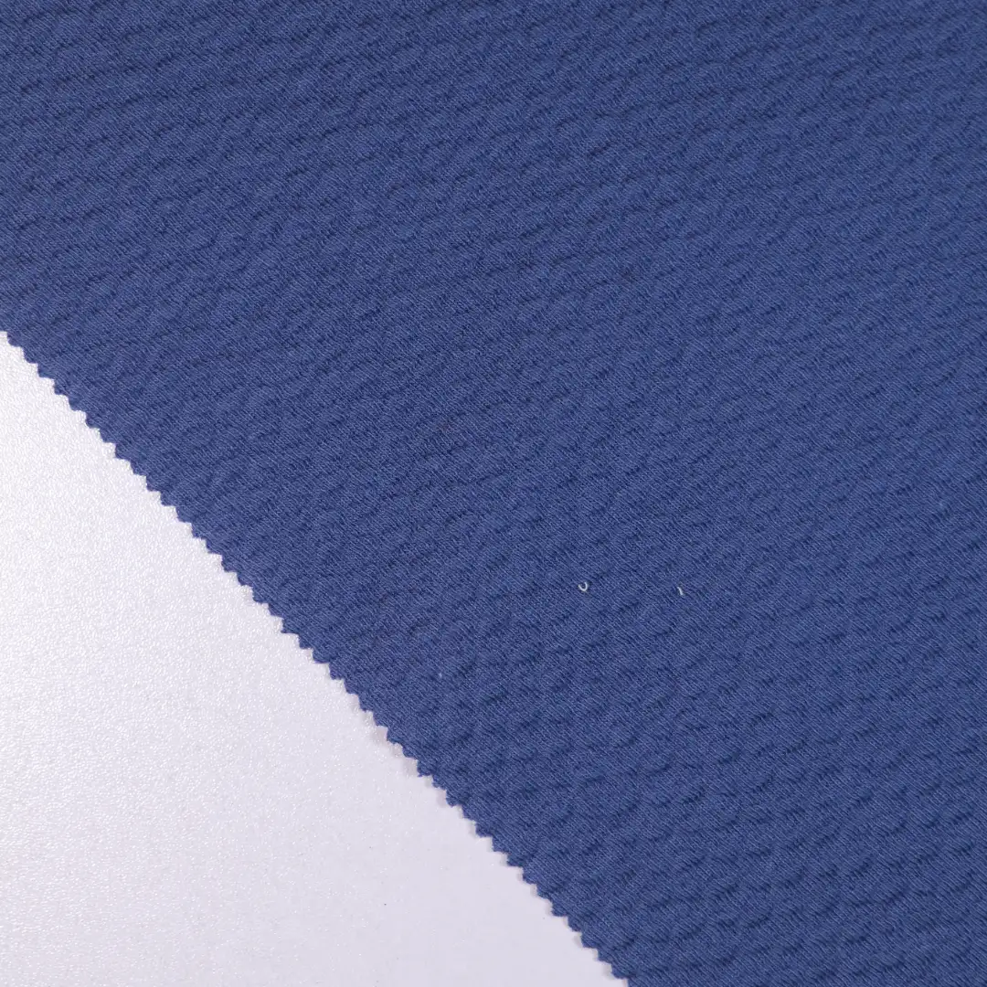 China Fabric for T-Shirt,Polo Shirt,Loungewear Jacquard Knit Fabric Organic Cotton Polyester Spandex blue color buy from China wholesaler bulk order at wholesale price free worldwide shipping Alibaba