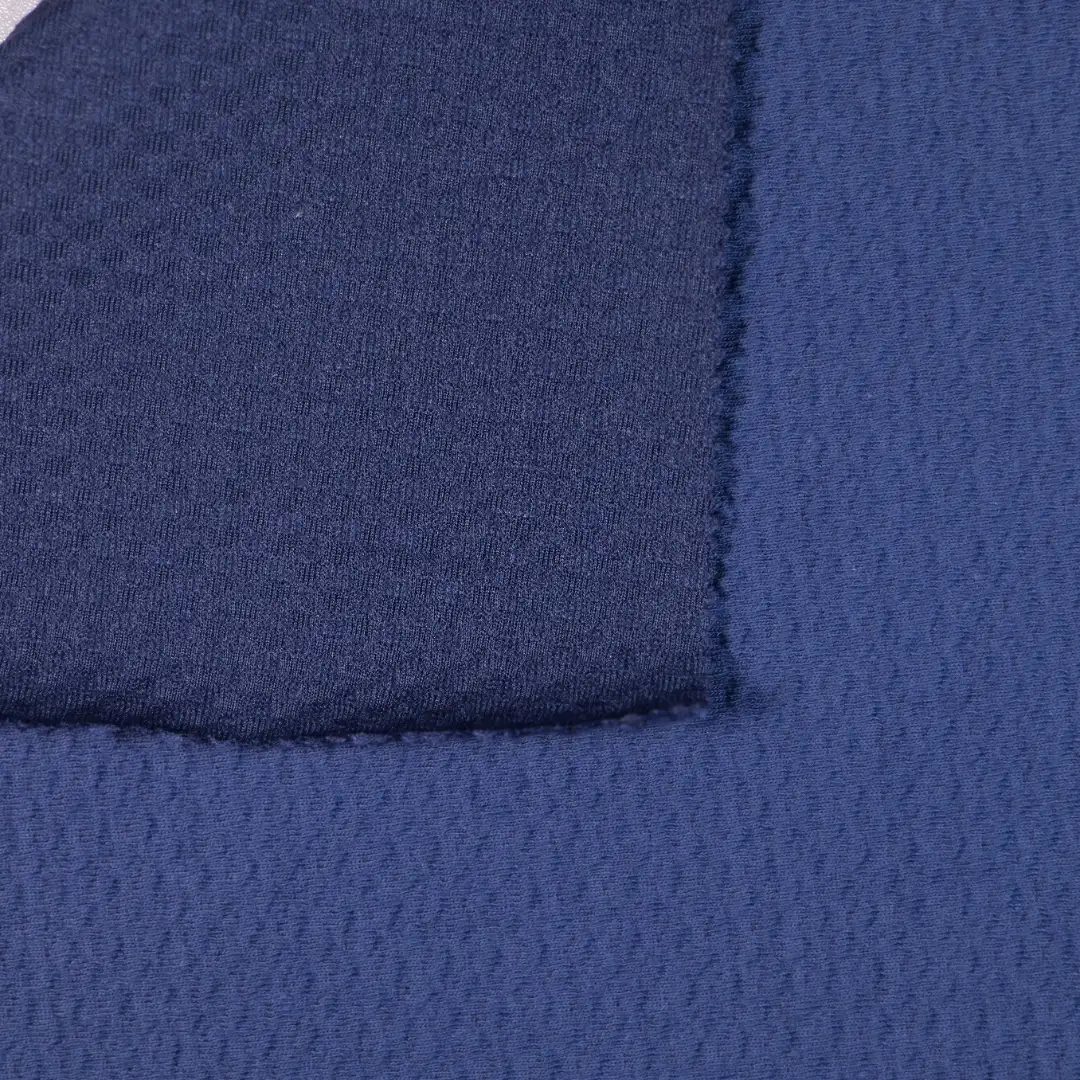 China Fabric for T-Shirt,Polo Shirt,Loungewear Jacquard Knit Fabric Organic Cotton Polyester Spandex blue color buy from China wholesaler bulk order at wholesale price free worldwide shipping Alibaba