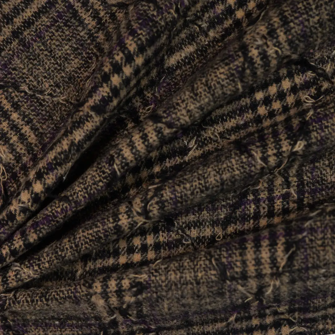 China Fabric for Trench Coat,Overcoat Woolen Tweed Woolen Polyester brown color buy from China wholesaler bulk order at wholesale price free worldwide shipping Alibaba