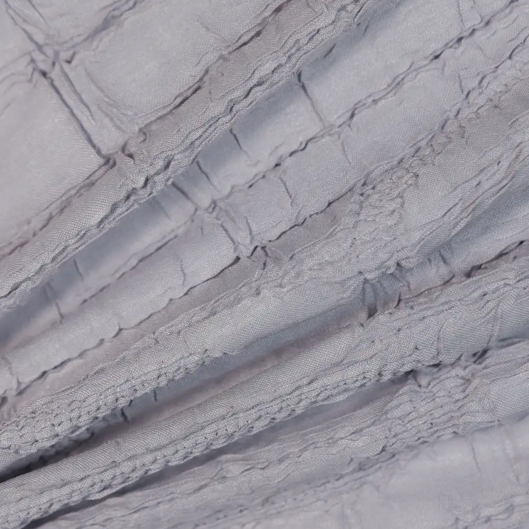 China Fabric for Skirt Schiffli Synthetic Woven Fabric Polyester grey color buy from China wholesaler bulk order at wholesale price free worldwide shipping Alibaba
