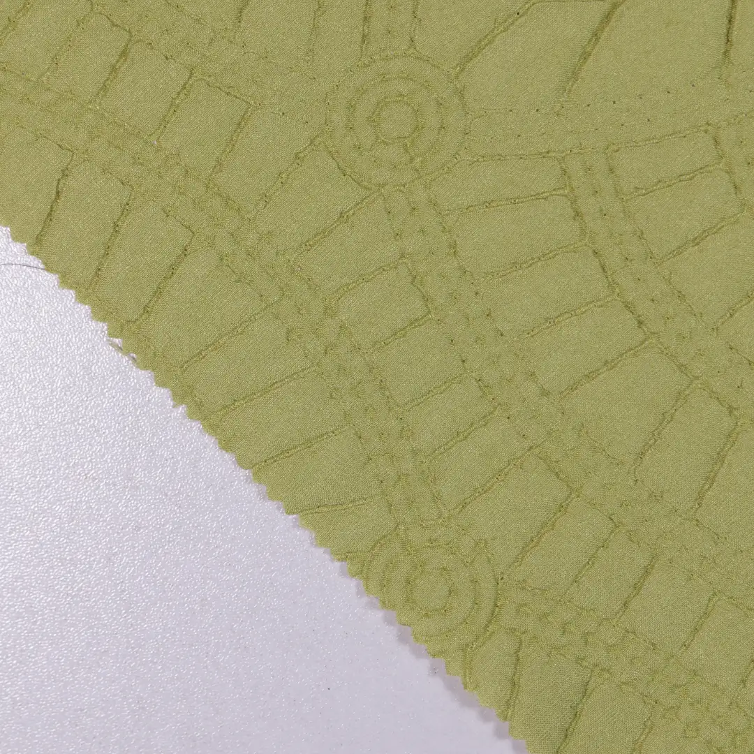 China Fabric for Skirt Schiffli Synthetic Woven Fabric Polyester Olive green color buy from China wholesaler bulk order at wholesale price free worldwide shipping Alibaba