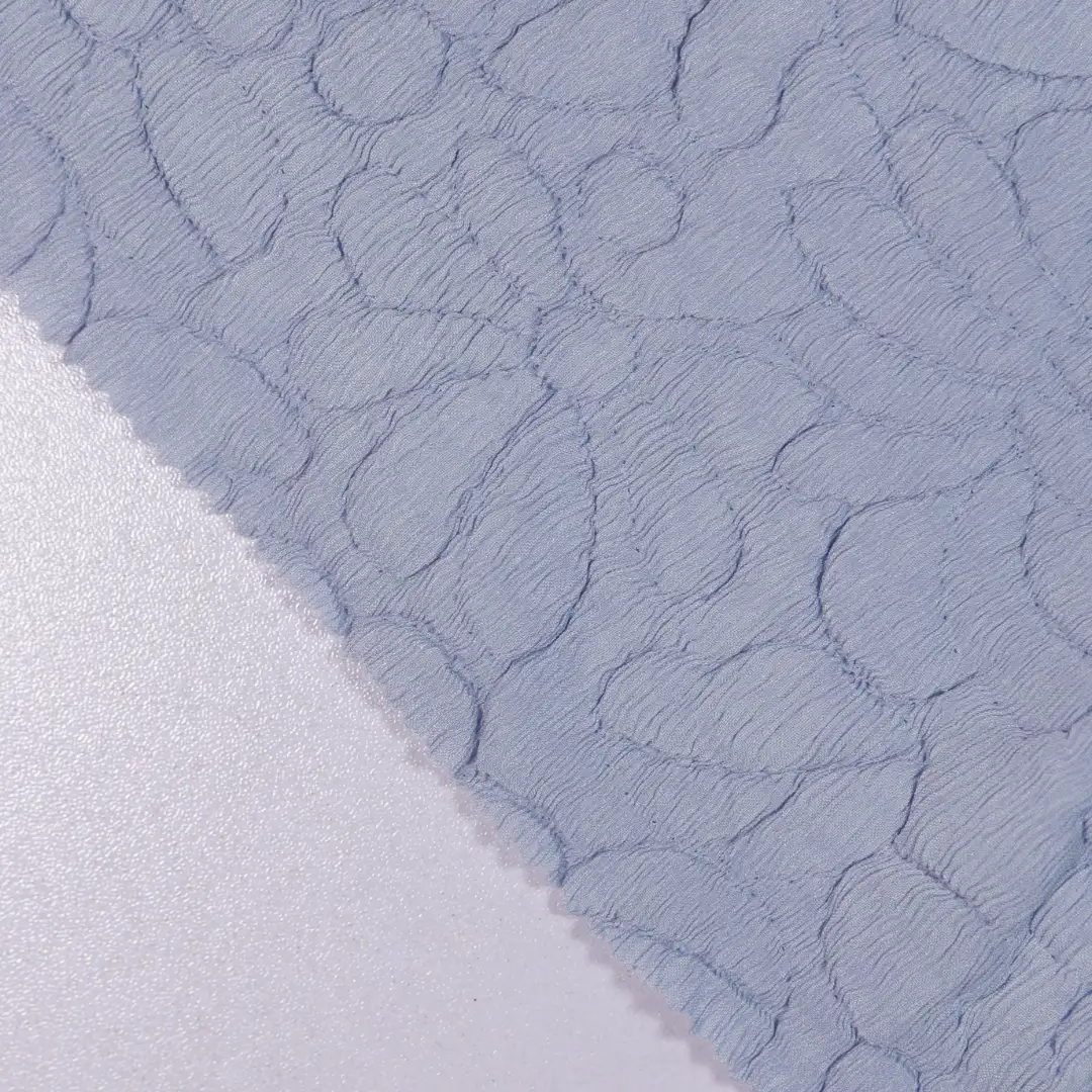 China Fabric for Skirt Schiffli Synthetic Woven Fabric Polyester blue color buy from China wholesaler bulk order at wholesale price free worldwide shipping Alibaba