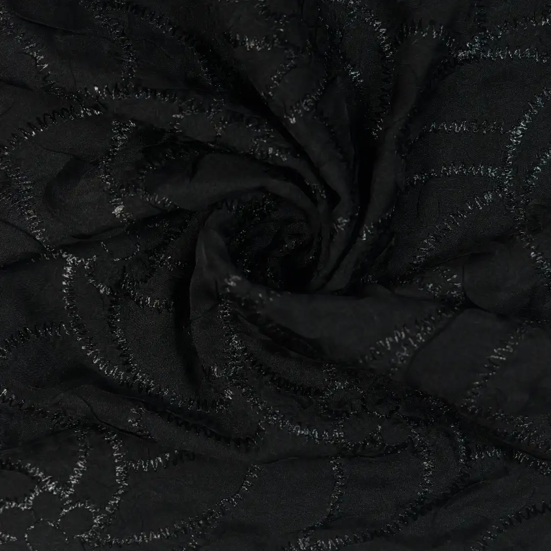 China Fabric for Skirt Schiffli Synthetic Woven Fabric Polyester black color buy from China wholesaler bulk order at wholesale price free worldwide shipping Alibaba