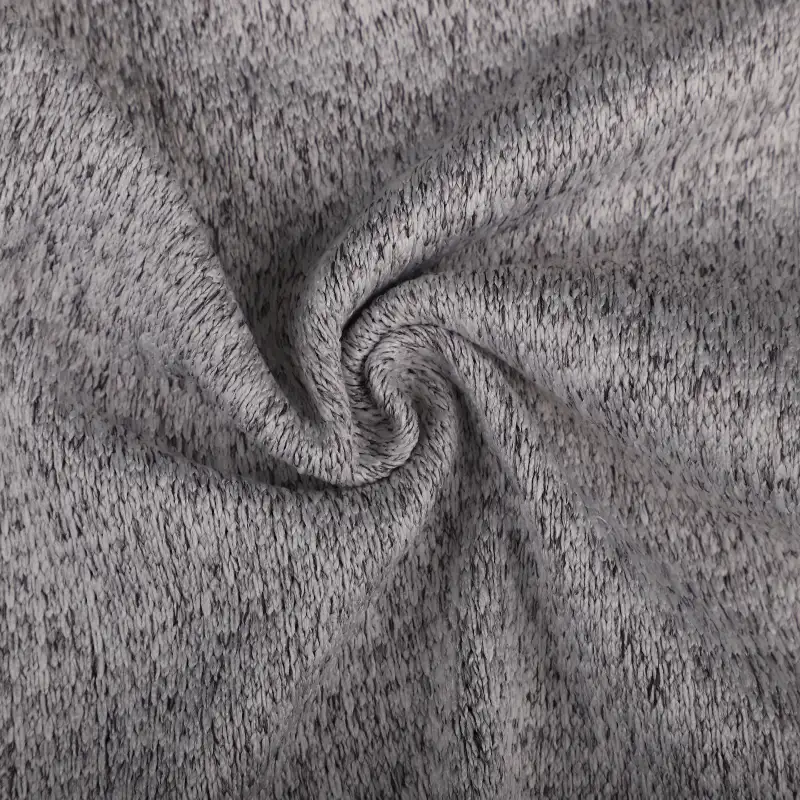 China Fabric for Loungewear,Sweatshirt,Hoodie Hacci Knit Fabric Polyester Grey Mélange color buy from China wholesaler bulk order at wholesale price free worldwide shipping Alibaba