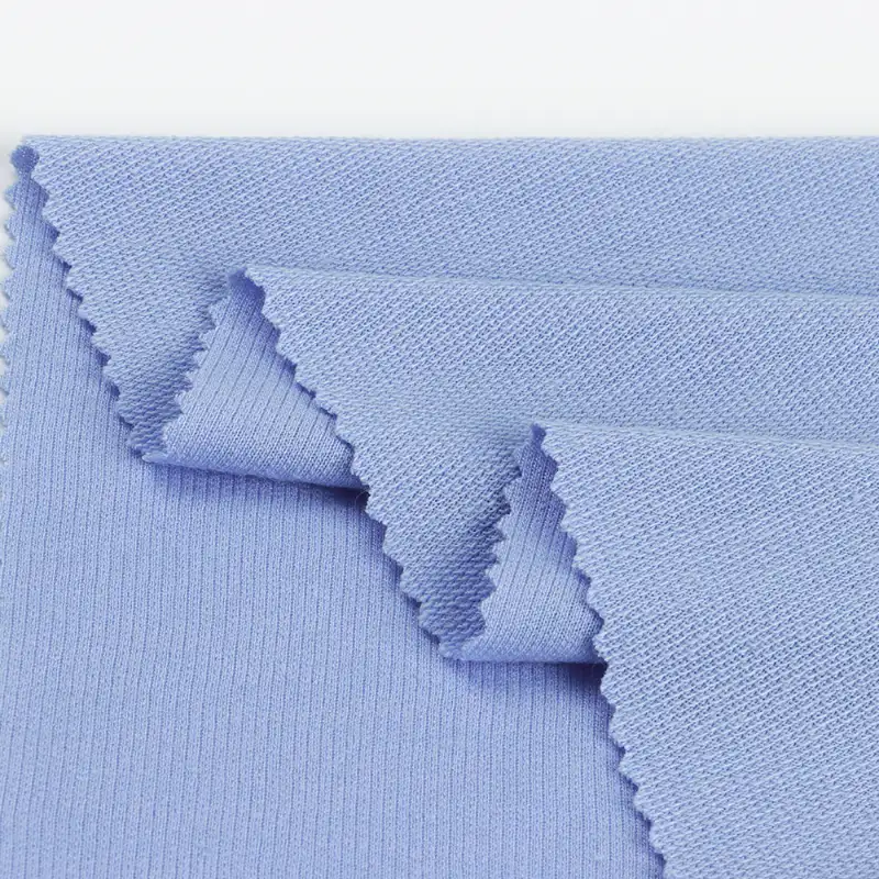 China Fabric for Jogger,Loungewear,Sweatshirt French Terry Knit Fabric Polyester Rayon Blue color buy from China wholesaler bulk order at wholesale price free worldwide shipping Alibaba
