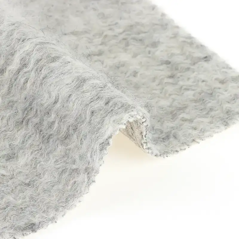 China Fabric for Blazer,Skirt,Hoodie Knit Woolen Fabric Woolen Wool Polyester Grey color buy from China wholesaler bulk order at wholesale price free worldwide shipping Alibaba